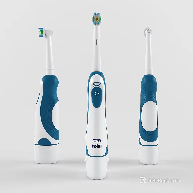 Electric Toothbrushes For Daily Oral Hygiene With Modern Design And Comfortable Grip 3d model 