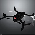 High Performance Black Quadcopter Drone With Propellers LED Lights And Control Panel