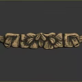 Ornate Golden Metal Furniture Handle With Intricate Carved Floral Patterns And Shiny Surface