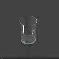 Transparent Clear Glass Cup As Practical Household Item On Blue Background Surface