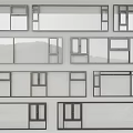 Floor-to-Ceiling Windows Different Modern Design Styles With Frame Options and Details 3d model