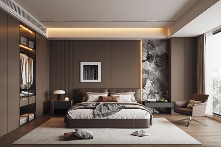 Modern Italian Bedroom 3d model