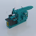 Industrial Teal Horizontal Machine Tool With Workbench Control Panel And Sturdy Design