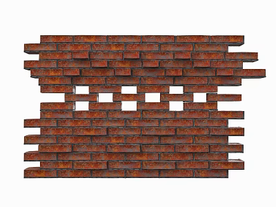 Modern brick wall wall brick red brick wall 3d model