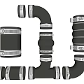 High Quality Black Industrial Pipe Fittings Including Elbows Couplings And Flexible Sections