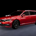 Red Volkswagen Wagon Car With Black Wheels Sleek Body And Modern Front Design