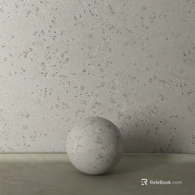 Decorative Sphere Component On Neutral Surface With Textured Wall Background 3d model 
