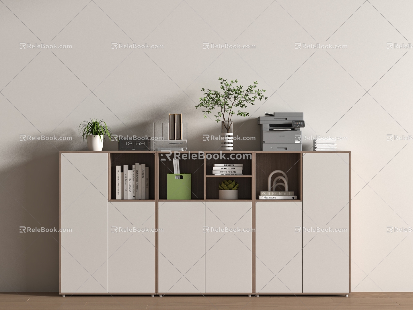 Modern Office File Cabinet 3d model