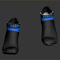 Black And Blue Daily Use Socks With Elastic Cuff Comfortable Design For Everyday Wear