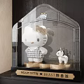 Decorative Ornament Set with Transparent Display Case Hello Kitty and Little Goat Dolls BEAST Collaboration