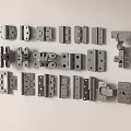 Assorted Metal Hinges And Connectors With Different Designs And Sizes 3d model