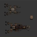 Rusty Mechanical Character And Biomechanical Creature Featuring Metal Joints And Parts