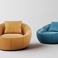 Modern Simple Lazy Sofa 3d model