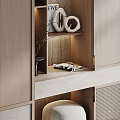 Modern Wardrobe Interior Design With Storage Shelves And Wooden Drawer Lighting