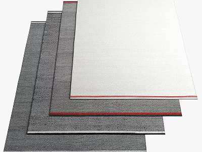Square Rugs With Textured Surface And Multiple Color Choices For Home Interior Decor 3d model
