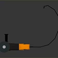 Professional Angle Grinder With Orange Body Black Handle Grinding Wheel And Power Cord