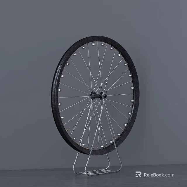 Modern Desk Lamp With Black Spoke Design Base On Grey Background 3d model 