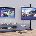 Projection curtain projector 3d model