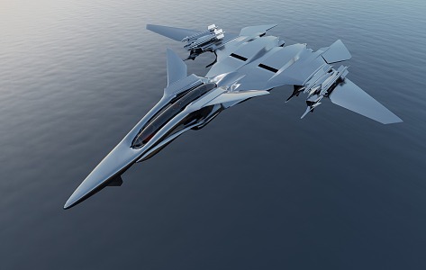 Modern Fighter Flight Status 3d model