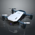 DBPOWER Four Propeller Drone With White Top Black Body And Bottom Camera