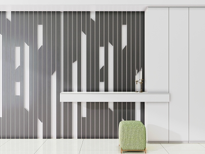 Modern background wall solid wood wall panel background wall model