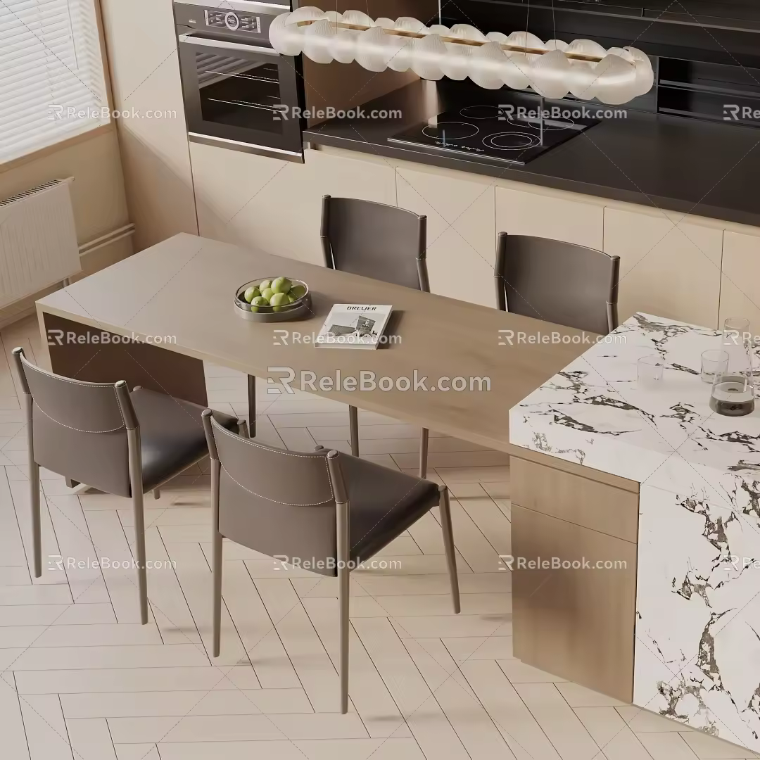 Modern table combination 3d model