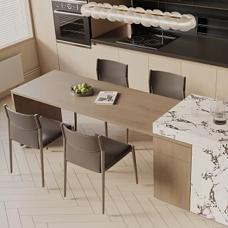 Modern table combination 3d model