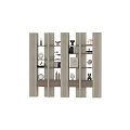 Modern Shelving Unit Display With Decorative Items Books And Sculptures