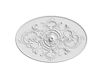 European-style lamp panel gypsum component carved 3d model