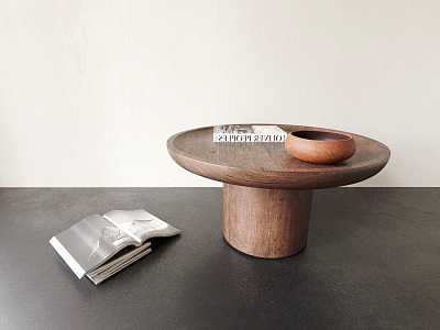 Coffee table side round corner 3d model