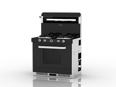 Modern integrated stove 3d model