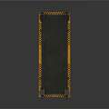 Industrial Heavy Duty Support Platform With Metal Frame Black Surface And Yellow Edges