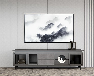 New Chinese Style TV Cabinet Sideboard Decorative Cabinet Wall Cabinet TV Home Decoration Storage Cabinet Low Cabinet 3d model