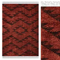 Traditional Red Geometric Pattern Rug With Soft Texture For Home Decor