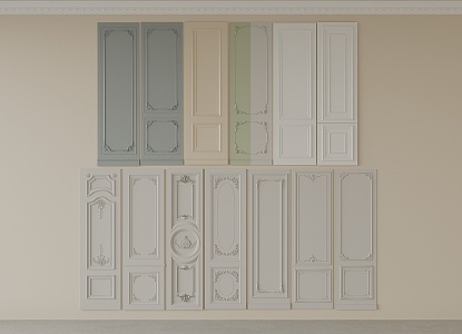 French Wall Panel Background Wall Dado 3d model