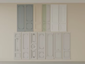 French Wall Panel Background Wall Dado 3d model