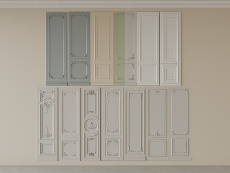 French Wall Panel Background Wall Dado 3d model