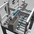 Industrial Conveyor Equipment With Transparent Protective Enclosure And Steel Support Frame
