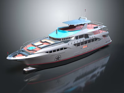 Modern Luxury Yacht Exterior With Multiple Decks And Stylish Design 3d model Modern Luxury Yacht Exterior With Multiple Decks And Stylish Design 3d model