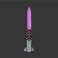 Pink Space Rocket With Multiple Boosters And Aerospace Design For Space Exploration