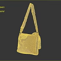 Trendy Brown Leather Shoulder Bag With Blue Beige Strap Fashion Accessory