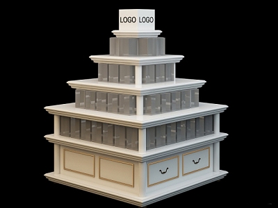 Simple European Display Cabinet Shelf model