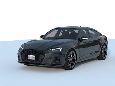 Black Audi Sedan With Modern Sporty Design And Sleek Exterior Features 3d model