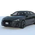 Black Audi Sedan With Modern Sporty Design And Sleek Exterior Features