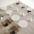 Modern Living Room Interior With Various Coffee Tables In Wood And Metal Designs
