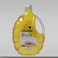 Organic Black Peanut Oil Bottle With Handle For Kitchen Household Use