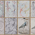 Square Rugs with Hummingbird Heron and Floral Patterns in Diverse Designs