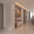 Modern Living Dining Room Interior Design With Large Screen TV Sofa And Coffee Table