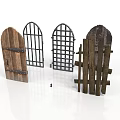 Various Decorative Gates And Fences In Wooden And Metal Styles