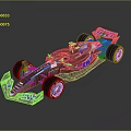 F1 Car With BWT Branding Black Blue Pink Streamlined Design Large Wheels And Reflective Finish